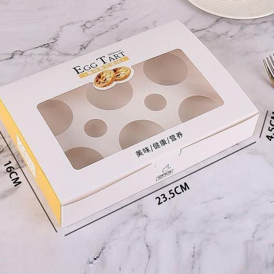 Box Egg Tart Mini Cake Box Kotak Kue Pie Susu Dus Kue Egg Tart Dessert