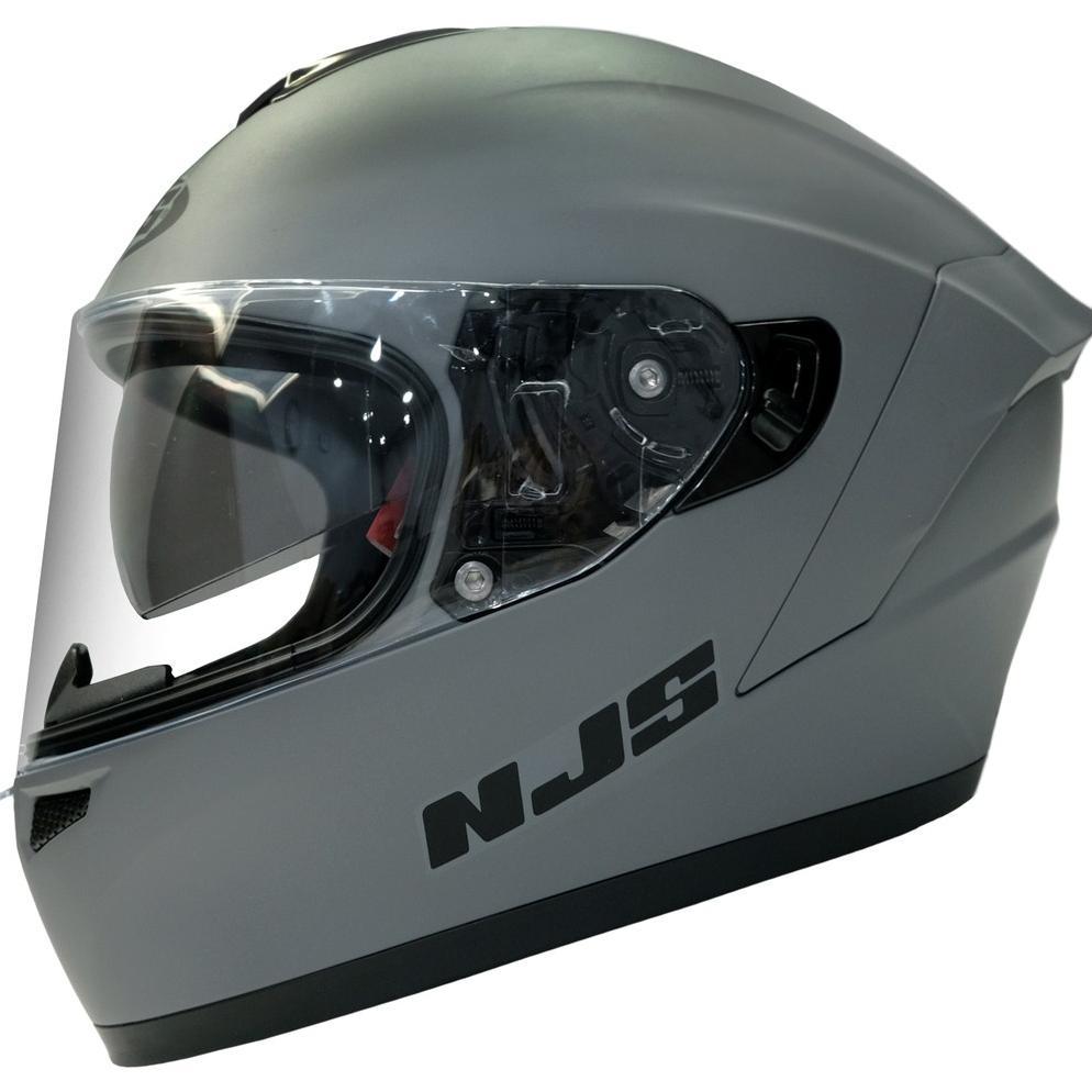 NJS ZX-1 SOLID - Stone Grey Doff/Gloss| NJS ZX | ZX | ZX Polos | Helm NJS ZX | Helm NJS Polos | NJS 