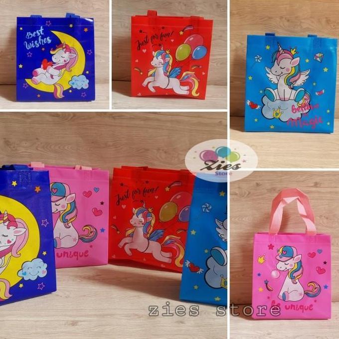 Tas souvenir ulang tahun anak / Goodie bag / tas ulang tahun unicorn-S