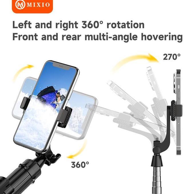 MIXIO A31 160CM Tongsis Bluetooth Selfie Stick Tripod