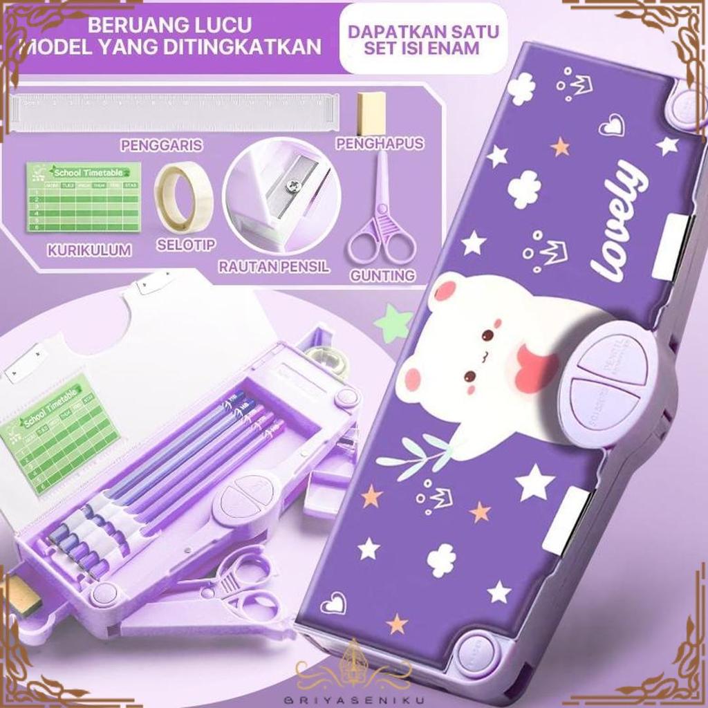 Berkualitas [Ready] Aimilo Kotak Pensil Anak Perempuan Tempat Pensil Anak Perempuan Kotak Pensil Mul