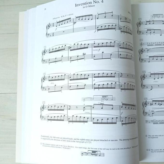 JS Bach Inventions & Sinfonias - Two & Three Part Invention Buku Piano