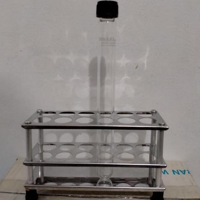 Test Tube With Screw Cap 27 Ml Iwaki.18X180Mm. Tabung Reaksi Iwaki Ready