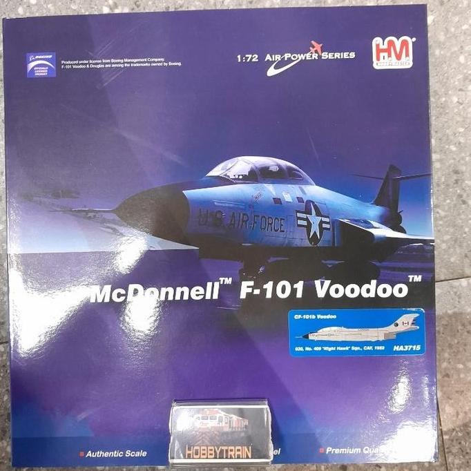 DIECAST PESAWAT HOBBY MASTER HM HA3715 MCDONNELL CF-101b VOODOO 030 NO 409 NIGHT HAWK CAF 1982