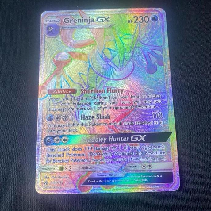 Terlaris Greninja Gx Hr Rainbow Rare En Sm Sun Moon Forbidden Light Kartu Pokemon Tcg English