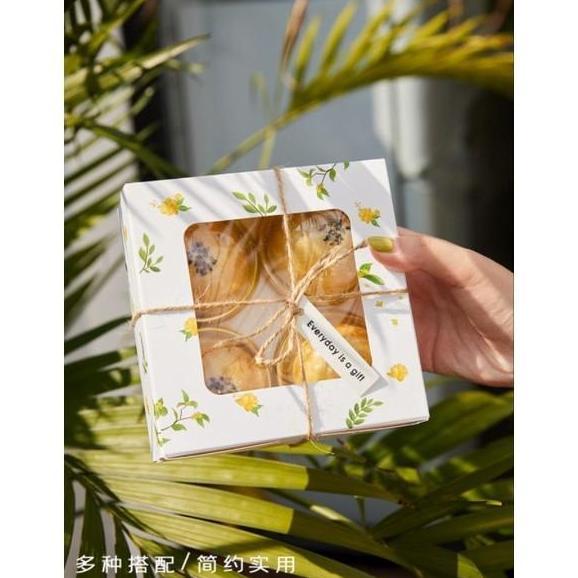 10pcs egg tart box kotak kue donut dessert box egg tart box pie soes