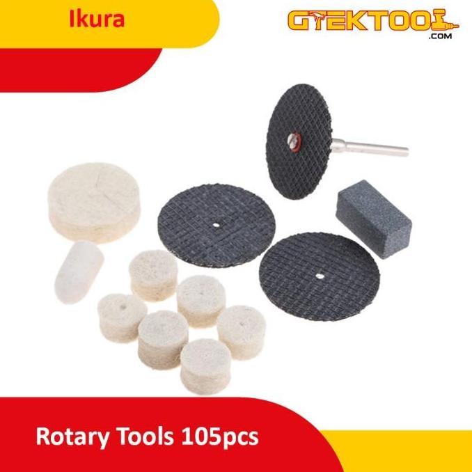 ikura Mata Bor Tuner Hobby Craft Mini Grinder Rotary Tool Set 105pcs
