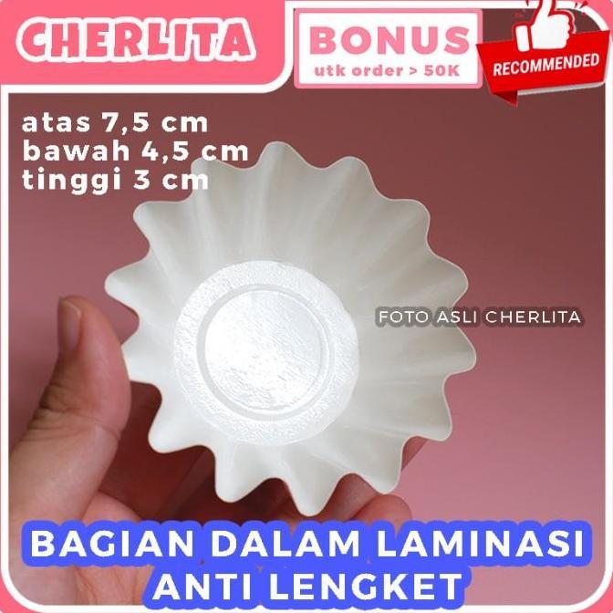 Kertas Cup Brownies Tebal Foodgrade Cupcake Kue Potong Cantik Laminasi