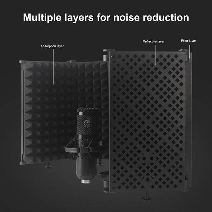 PORTABLE vocal booth Recording Microphone Isolation Shield paket