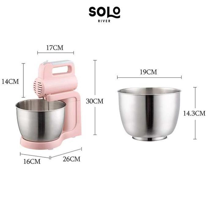 SOLO RIVER Hand Stand Mixer HRDDQ03WT 5spd 180 Watt