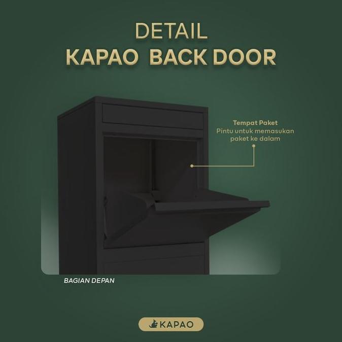 (LIMITED) Kotak Paket Rumah Ukuran Large Bukaan Belakang Hitam