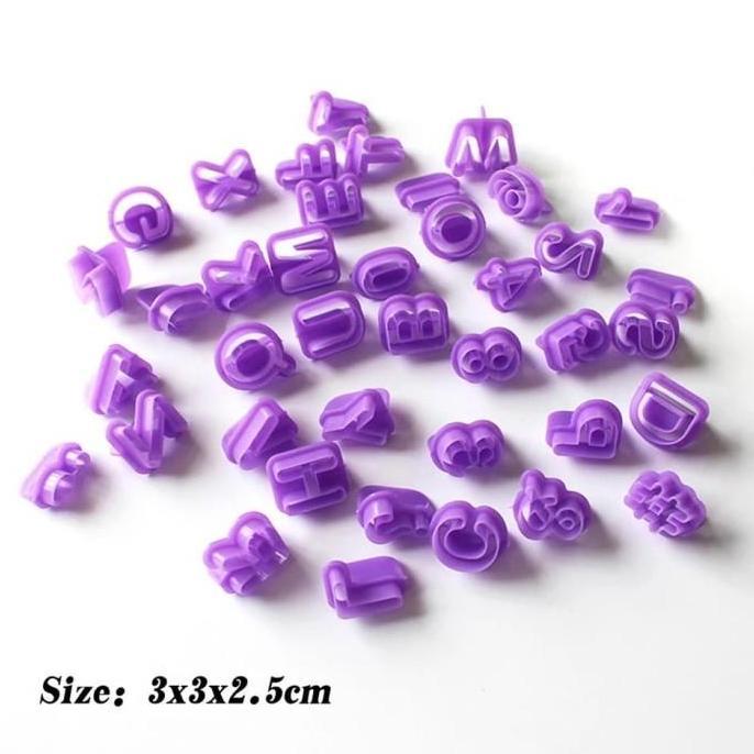 cetakan fondant huruf dan angka / cetakan kue fondant