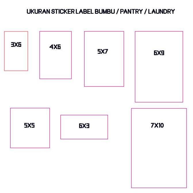 STICKER BUMBU DAPUR/PANTRY/LAUNDRY/WARNA/CUSTOM/STIKER AJA/LABEL BUMBU