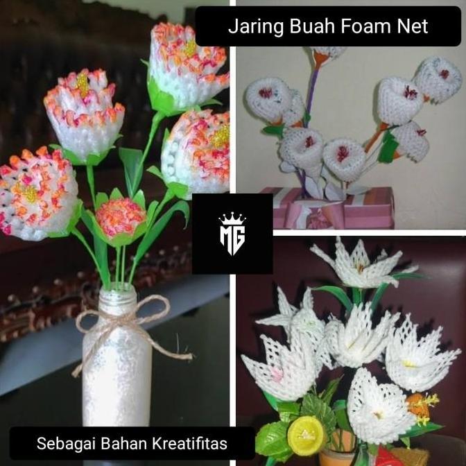 Jaring Buah Foam Net Busa Warna Polynet Pembungkus Apel Jeruk Pir