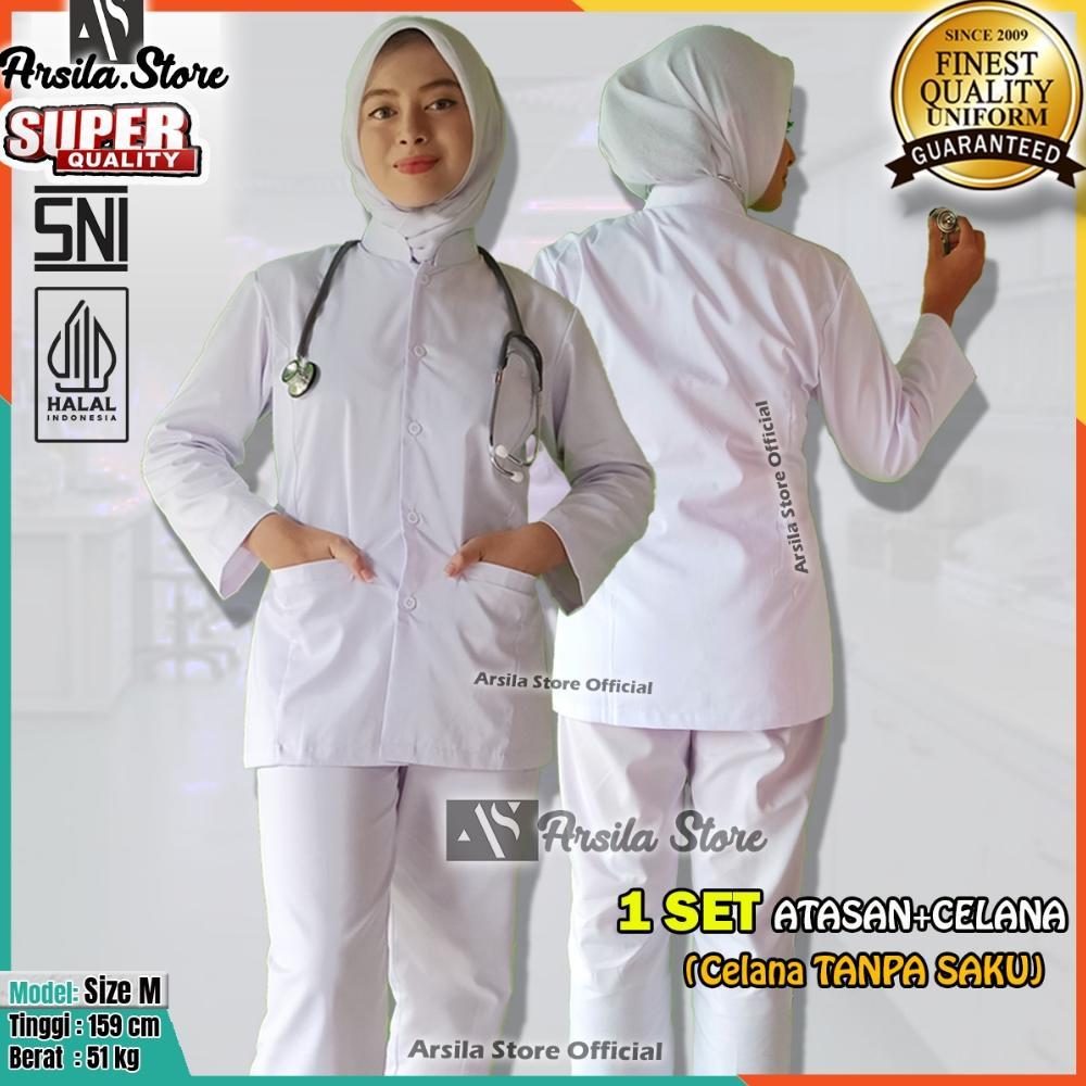 Bagus Baju Seragam Perawat, Bidan, Sekolah Kesehatan Warna Putih Bersih