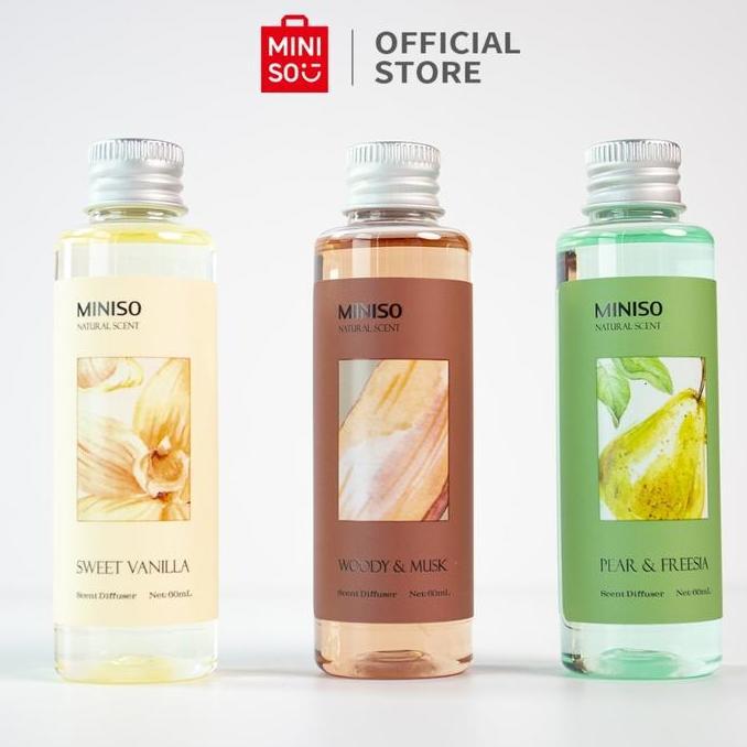 MINISO Pengharum Ruangan Refill Reed Diffuser Parfum Ruangan 60ml Vanilla / Woody / Floral / Sakura 