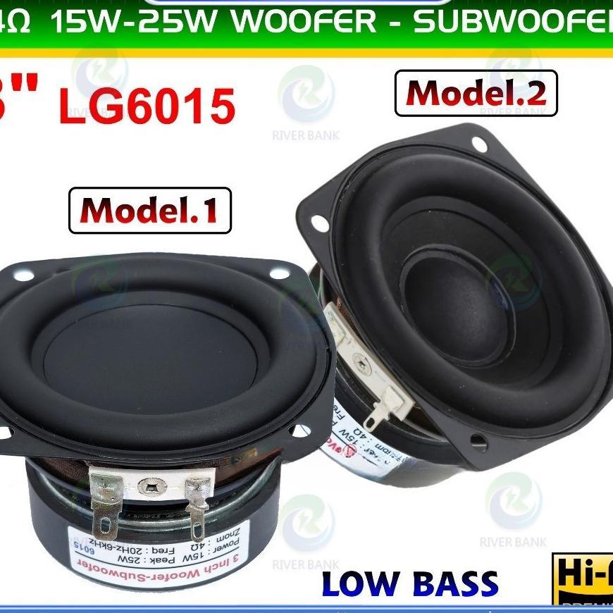 Speaker 3 Inch Lg-6015 Super Bass 4 Ohm 15W-25W Woofer Subwoofer