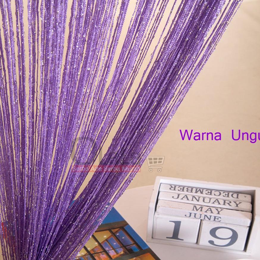 Bisa Cod Bayar Ditempat Tirai Benang Glitter / Gliter Polos / Tirai Jendela / Tirai Kamar - Bh-103