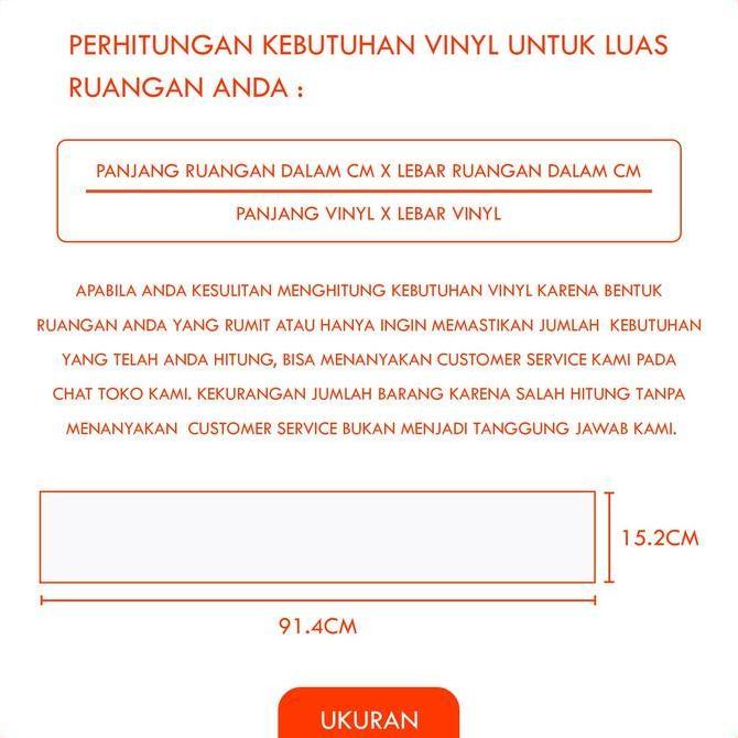 Vinyl Lantai Sticker Parkit 91.5 x 15.2 cm Wood Flooring Self Adhesive