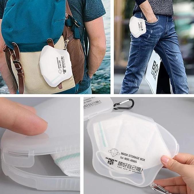 ready mask storage box/tempat masker/mask case untuk n95/kn95 TP