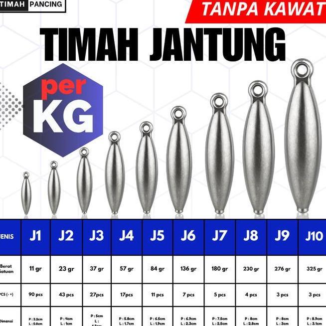 Timah Pancing Kg Timah Jantung Kg Timah Pancing Kiloan Timah Laut Kg Timah Pancing Per Kg Full Timah