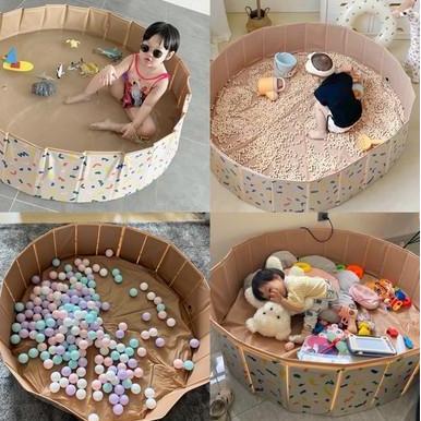 Mainan Anak Kolam Bak Lipat Tempat Bermain Pasir Mandi Bola Portabel