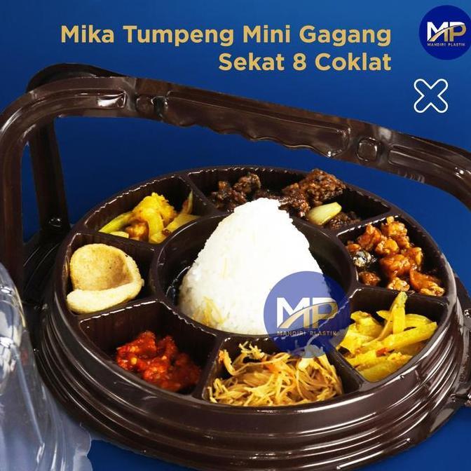 Savepec- Mika Tumini Ct 20 Gagang Sekat / Tumpeng Mini Gagang Sekat 20Cm Coklat Ecer Grosir