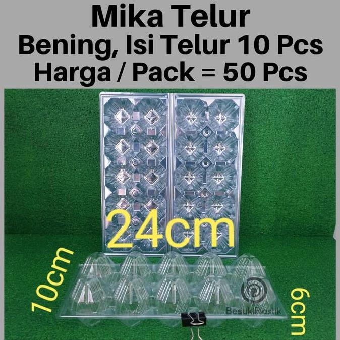 Mika Telur isi 10 mika telur non kancing mika telur 10pcs mika telur