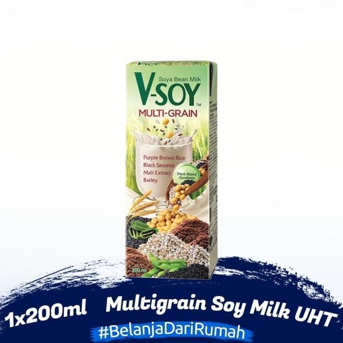 Maxmilt- Vsoy Multi Grain Soya Susu Kedelai 200 Ml 1 Dus 48 Pcs