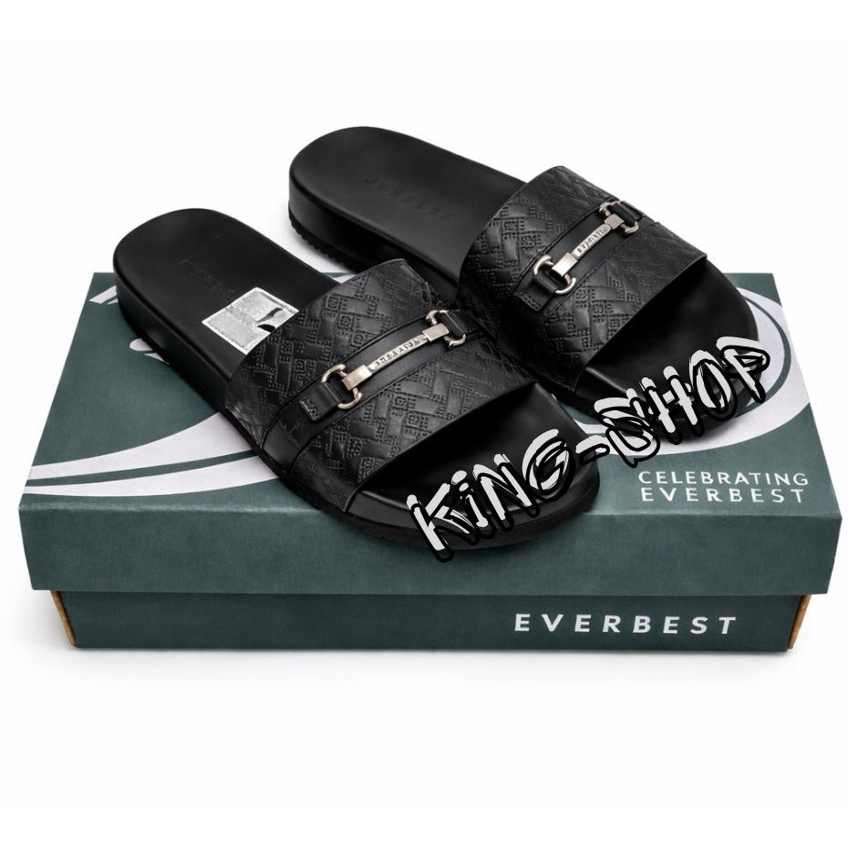 Sandal Pria Everbest Norris Original Kulit Premium Nyaman Anti Licin Sandal Branded Pria