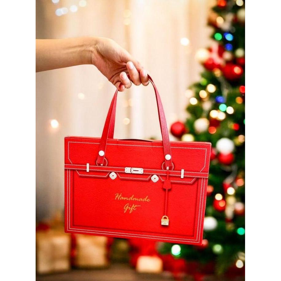 Box kue / dus kue / packaging mini pie / kemasan mini pie Hermes Red