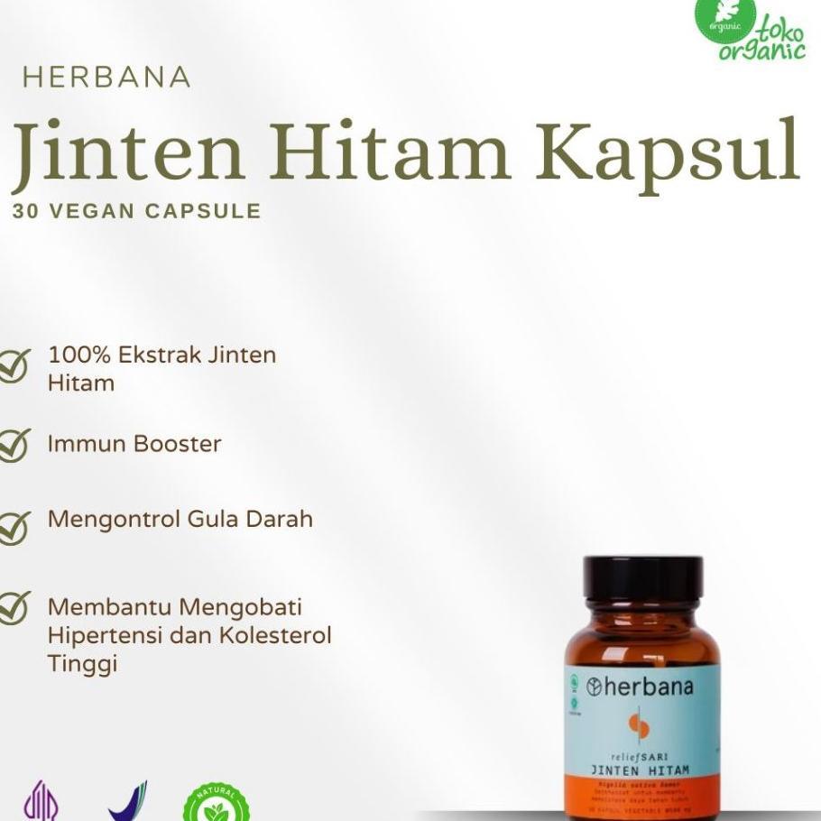 Herbana Relief Sari Jinten Hitam (30 Vcaps) | Habbatusauda Vitamin Untuk Daya Tahan Tubuh, Jinten Hi