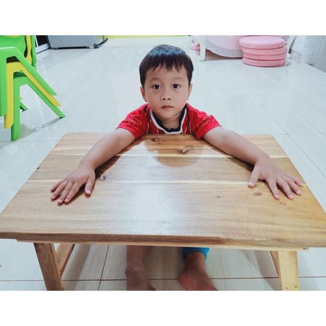 Meja lesehan lipat full kayu jati //meja belajar lipat jumbo