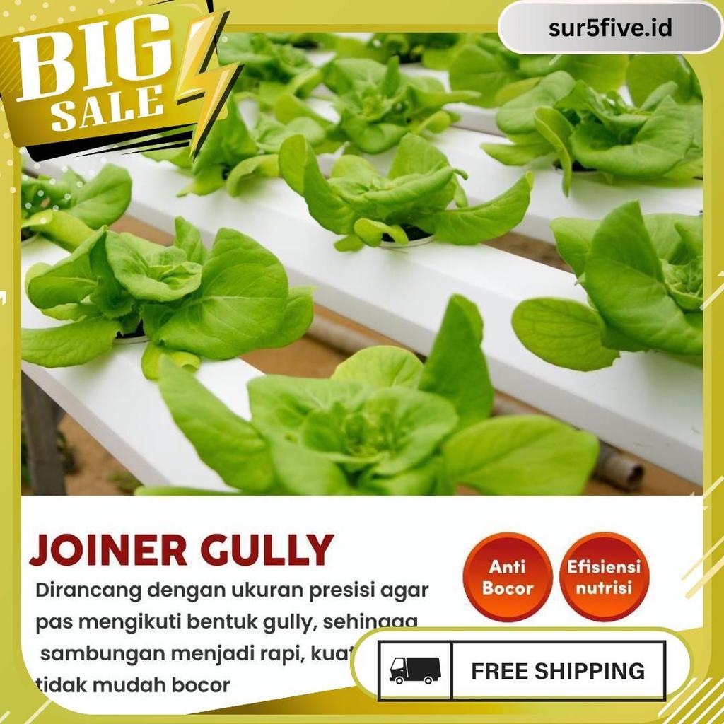 Joiner Gully Hidroponik Nft Dft Trapesium -  Sambungan Talang Hidroponik Nft Dft Anti Bocor Meledak