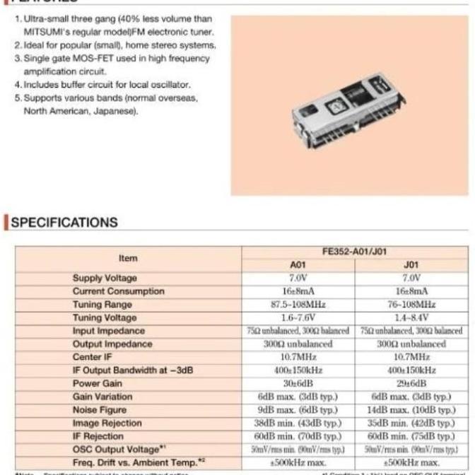 Tuner Fm Radio original mitsumi