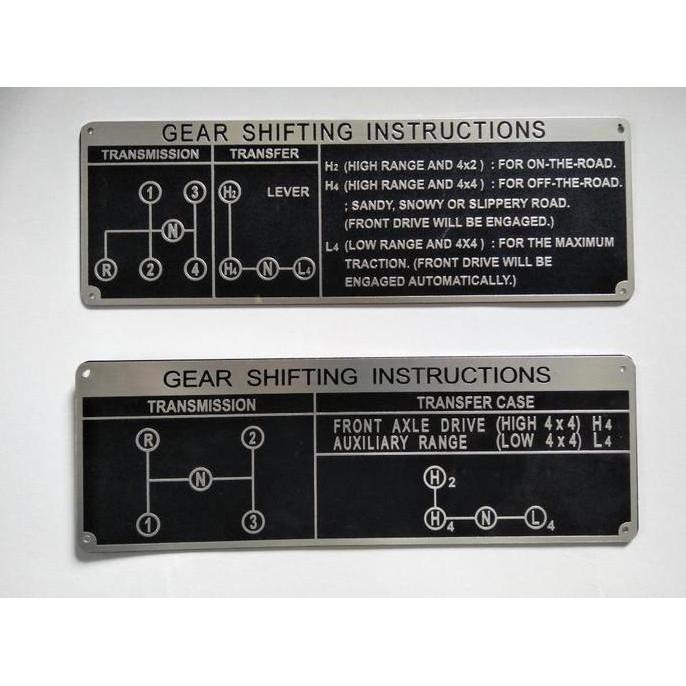 gear shift instrucion fj bj40 hardtop