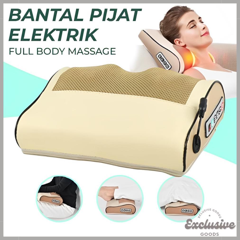 Bantal Pijat 8 Bola Massage Pillow Bantal Pijat Leher Punggung Bahu Dan Tulang Belakang Terapi Alat 