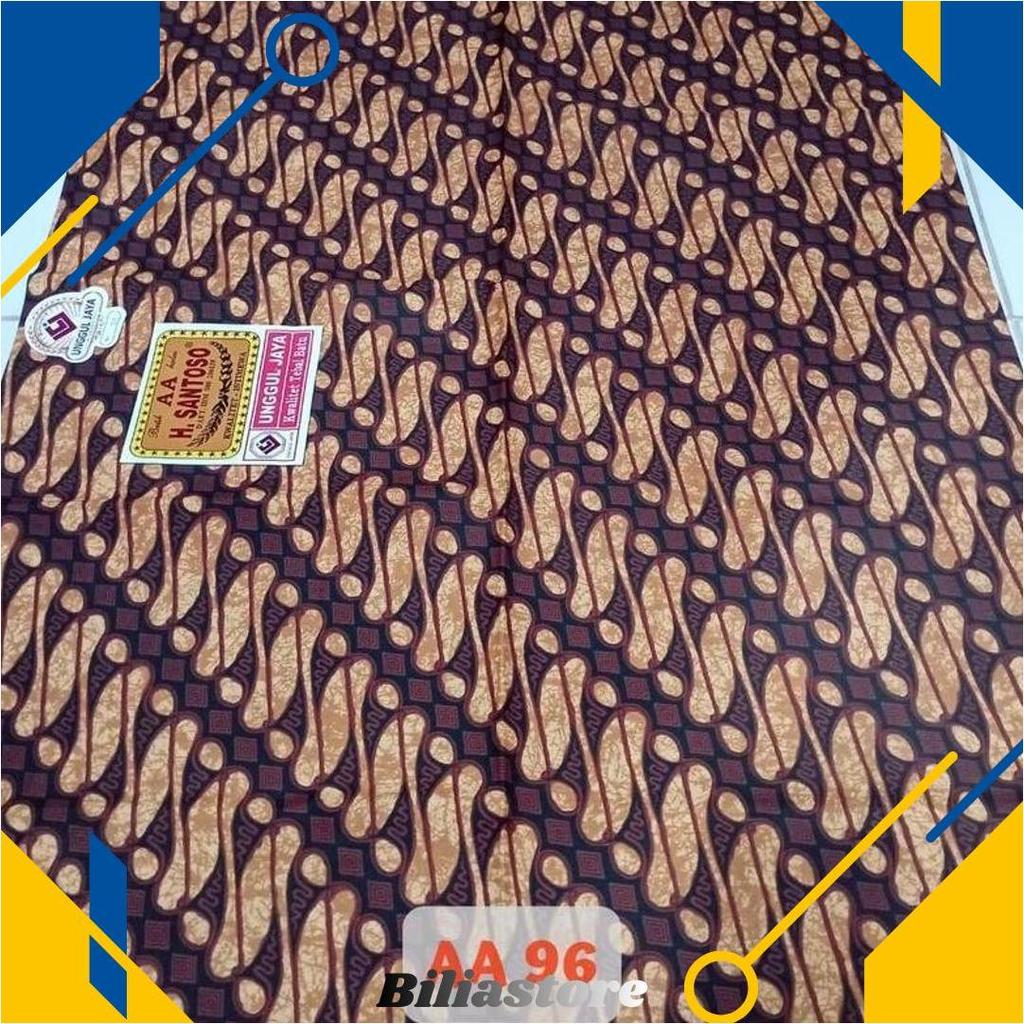 Kain Batik H Santoso AA Unggul Jaya | Batik Sogan Motif Sidomulyo Parang Kusumo Mukti GBM COD