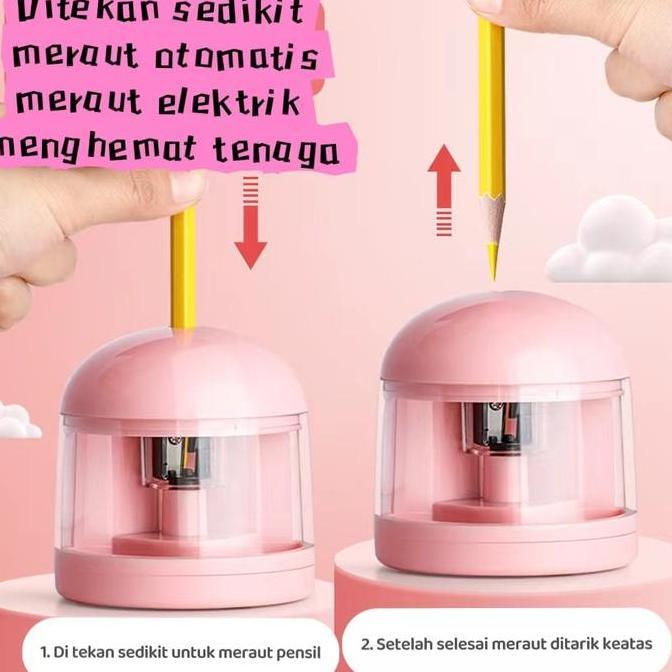 Electric Stationery Set / Set Alat Tulis Elektronik Rautan Penghapus Vacuum Pencil 11 In 1/Set Alat 