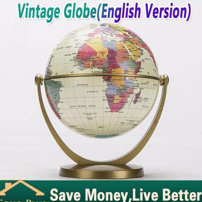 GLOBE PETA DUNIA BERPUTAR DEKORASI RUANGAN GLOBE BOLA DUNIA LS