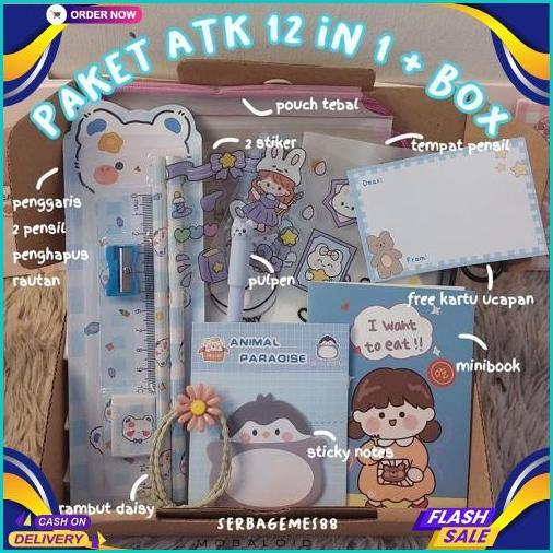 Promo Serbagemes88 - Alat Tulis Set 12 In 1 Lengkap / Stationery Untuk  Perlengkapan Alat Tulis / Pa