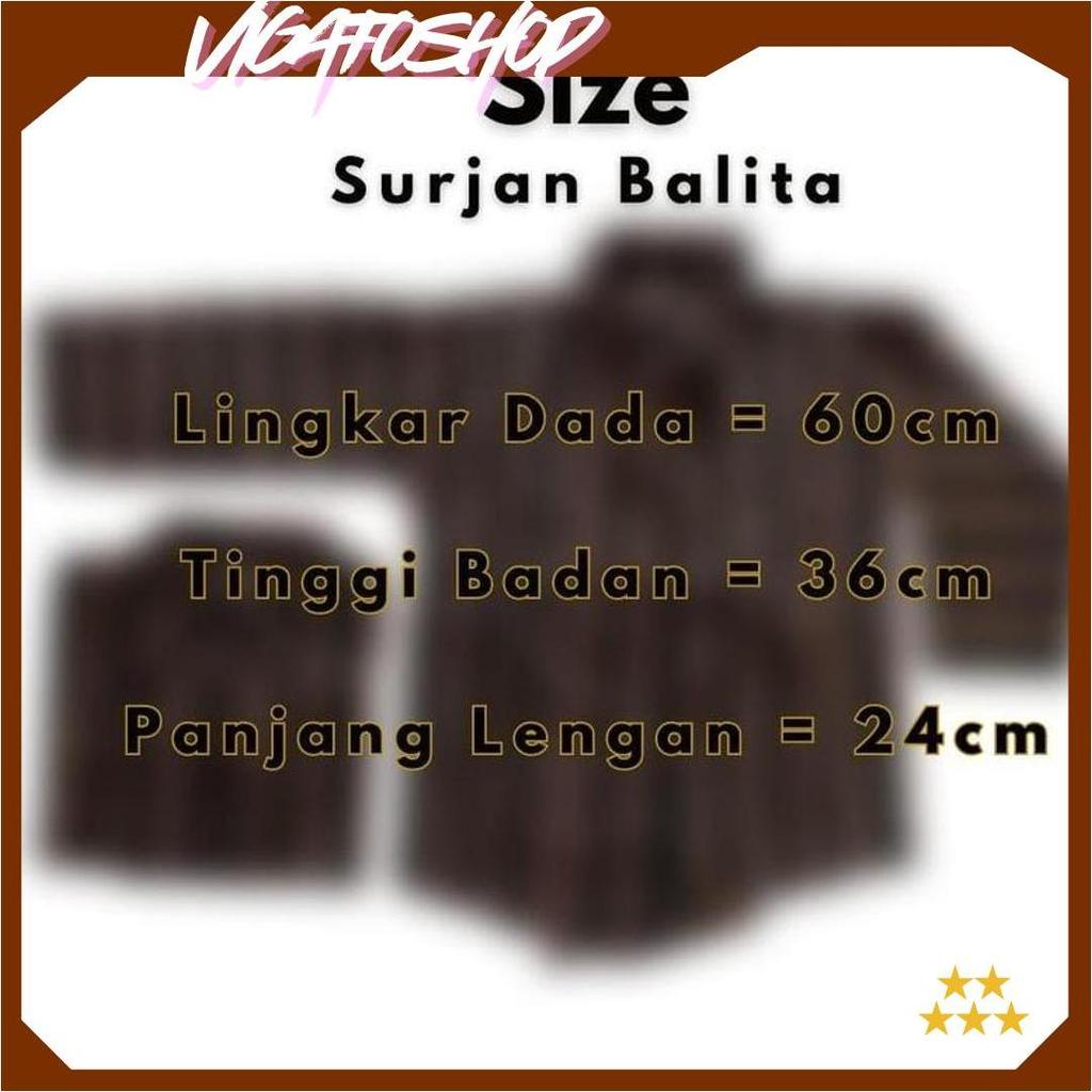 Baju Surjan Kutubaru Kebaya Lurik Balita Coklat Hitam GBM COD