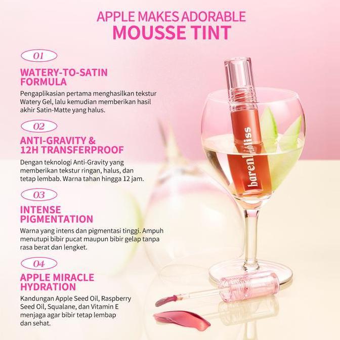 Lipcolor- Must HaveBnb Barenbliss Mix-Match Mini Lip Tint Kit (Mousse Tint And Glow Tint 3Pcs Mini-P