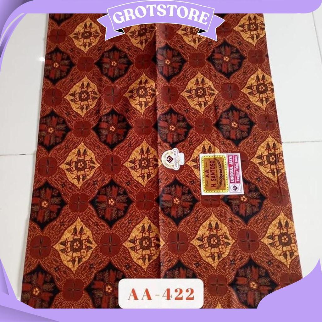 Kain Batik H Santoso AA Unggul Jaya | Batik Sogan Motif Sidomulyo Parang Kusumo Mukti GBM Termurah