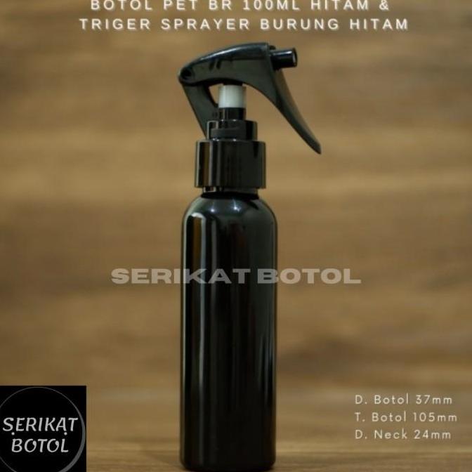 BOTOL SPRAY 100ML HITAM TRIGGER / BOTOL 100 ML TRIGGER SPRAY HITAM