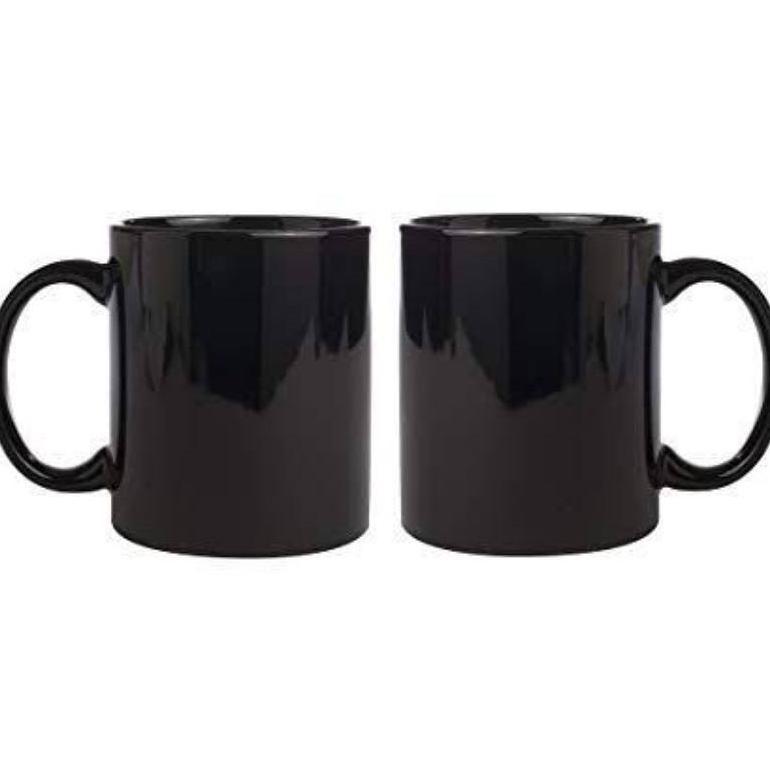 Mug Keramik Polos Putih/Hitam | Gelas Keramik | Gelas Souvenir Stock