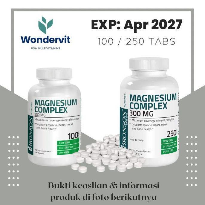 NEW BRONSON MAGNESIUM COMPLEX 300 MG OXIDE CITRATE CARBONATE ORIGINAL USA ORI