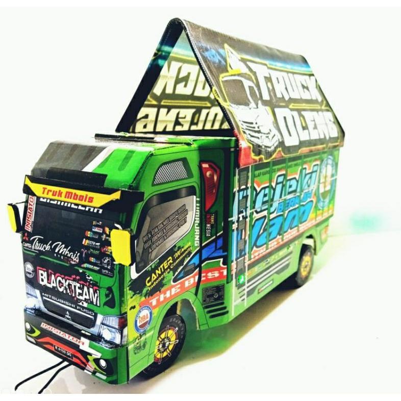 Promo Murah Truk Oleng Miniatur Kayu Full Lampu Kelip Dan Terpal Mainan Edukasi Mainan Viral Horeg B