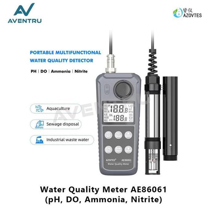 MGC Dissolved Oxygen DO Nitrite pH Ammonia Meter Alat Ukur Kadar Oksigen Nitrit Amonia Meter Dalam A