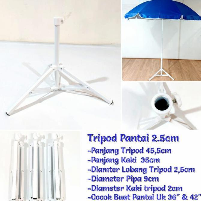 Licht- Kaki Tripod Payung Pantai Ukuran Besar Dan Ukuran Kecil